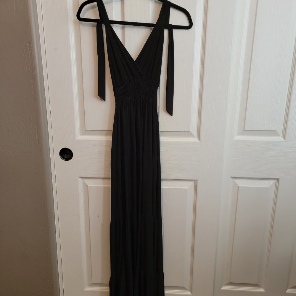 Black Maxi Halter Dress